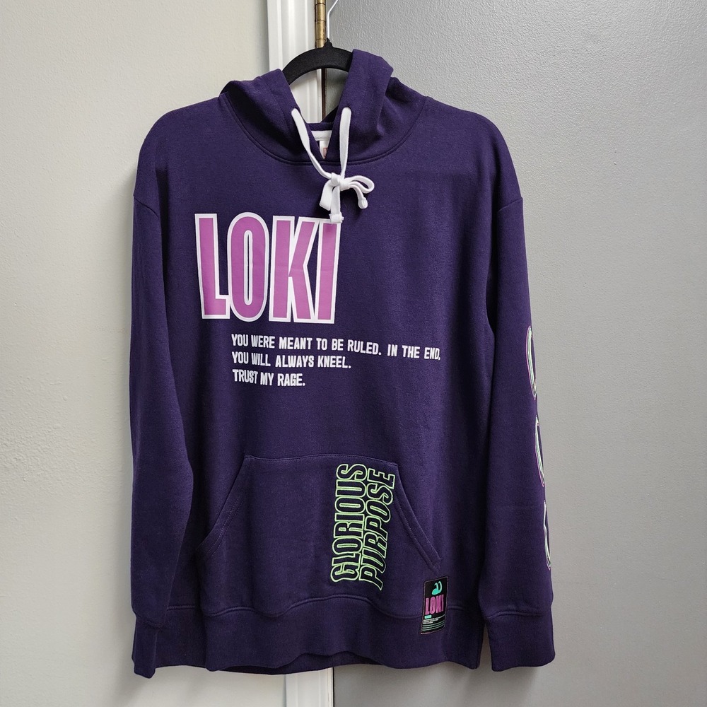 Marvel Disney Parks Loki ''Master of Mischief'' Pullover Hoodie Size Small
